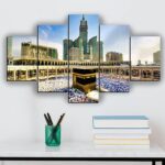 JB Creations Islamic Makka Madina Painting | Kaaba wall Decor Digital Reprint 18 inch x 30 inch Painting (Without Frame, Pack of 5) - Image 2