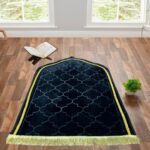 KETOSTICS® Velvet Prayer Mat 44x28 inch Musalla Janamaz for Namaz Muslim Brown (Black) - Image 2