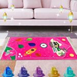 Kids Prayer Rug, Prayer Mat Padded, Cartoon Praying Rug for Children Gift, Ramadan Gifts (Pink Aircraft) - Image 2