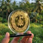 MWL® Ayatul Kursi Car Dashboard Ornament Islamic Calligraphy Round Design | Clear Golden Acrylic with Stand for Protection & Blessings | Rearview Mirror Decor | Ramadan Eid Muslim Gift (9X9 CMS) - Image 2