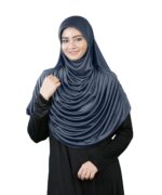 Mehar Hijab Stretchable Frilled Hijab Scarf for Muslim Women | Soft Polyester Stylish Hijab for Women & Teenagers Faeezah Hijab - Image 2