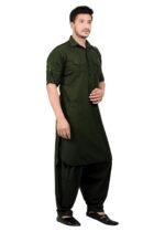 Men's Cotton Blend Pathani Kurta Pyjama Suit - Image 2