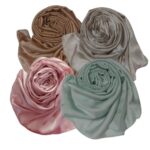 Muna Satin Hijab Combo of 4 – Silky Shiny Abaya Scarves for Muslim Women Wear Headscarf | Islamic Shawl/Dupatta/Stole for Girls - Image 2
