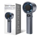 One94Store Handheld Rechargeable Fan, Portable Mini Electric Fan with 1200mAh Battery, 120 Speed Levels with Long-Press Speed Control, Personal Cooling Fan for Travel, Office & Home, Grey - Image 2