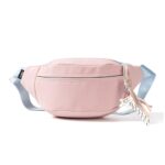 PALAY® Waist Bag Pink Waterproof Nylon Chest Bags Double Layer Day Fanny Pack Braided Rope Zipper Puller Crossbody Bag Travel Lightweight Shoulder Bags for Women - Image 2