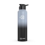 PEXPO Water Bottle 1 ltr Stainless Steel Sports/Fridge Bottle with Sipper Cap | Single Wall | For Home, Office, Gym, Travelling | Lightweight | BPA Free | Craft Pro 950ml | Grey-Knight Black Ombre - Image 2