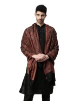 Pashmoda Men Jamawar Shawl, Authentic Kashmiri Luxury Pashmina Style Shawl, Stole - Image 2