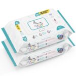 R For Rabbit Feather Aqua Baby Wipes Combo Pack Of 156 Units | Pure Water Wet Wipes for Babies With Lid (Combo of 2 Packs) - Image 2