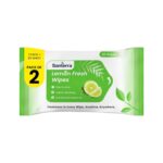 Refreshing Wet Wipes Enriched with Natural Lemon Essence & Mint, Pack of 2 (40 Wipes) Cleansing & Daily Hygiene | Soft Refreshing Face Wipes with Aloe Vera & Mint | Skin-Friendly Instant Wipes for Travel & Gym | - Image 2