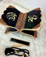 Resin Art Black and Gold Quran Stand with Matching Bookmark and Turkish Tasbeeh. |Ramdhan Mubaraq| - Image 2