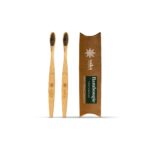 Saka organics - Bamboogie Toothbrush: Bamboo Brush with Charcoal & Cornstarch Bristles | Handcrafted, Plant-Based, Vegan | Plastic-Free | Eco-Friendly | (Pack of 2) - Image 2