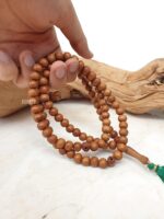 Sandalwood Islamic Rosary Tasbih 100 Beads (99+1) Tasbih, Islamic Tasbih, Sandalwood (Chandan) Fragnent Tasbeeh, Allah Mohammad Prayer Beads Mala (8MM) - Image 2