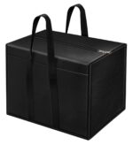Storite Big 85 L Moisture Proof Nylon Clothes Storage Bag Organiser for Books Magazine, Stationery Paper, Document Toy Storage -(Black, 57x 36.8X 40.5 cm) Rectangular - Image 2