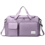 Storite Nylon 44 cms Imported Travel Duffle Bag Sports Gym Shoulder Bag for Women with Wet Pocket & Shoe Compartment Weekender Overnight Travel Luggage Bag (Purple, 44 x 18 x 29 cm) - Image 2