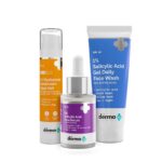 The Derma Co Anti Acne Skincare Routine Kit For All Skin 1% Salicylic Acid Gel Face Wash+2% Salicylic Acid Serum+1% Hyaluronic Sunscreen Aqua Gel|Broad Spectrum Protection Spf 50 Pa++++|Unisex,3 Count - Image 2