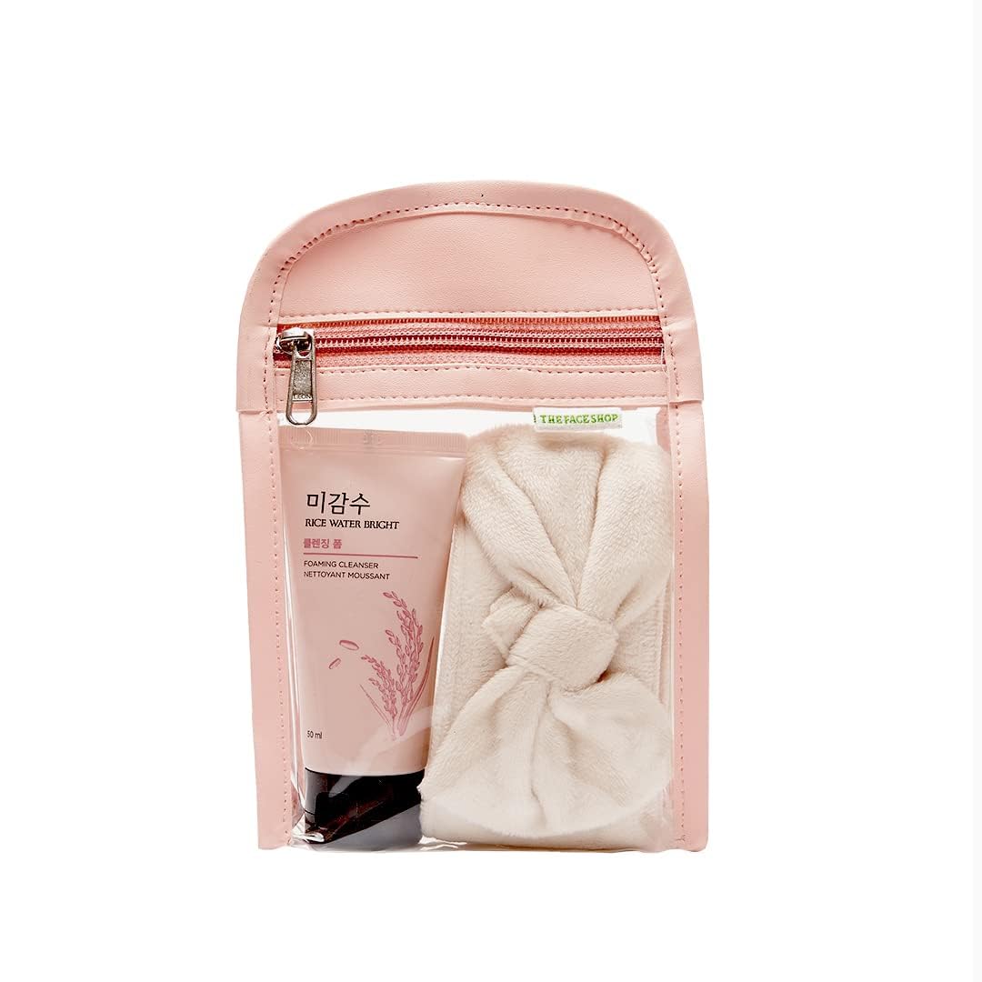 The Face Shop Rice Water Bright Foaming Face Wash 50ml, Face Wash for Glowing Skin, Cleanser for Uneven Skin Tone, Korean Skin Care Products, Face Wash For Oily skin - Image 2