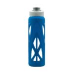 TintBox Borosilicate Glass Water Bottle with Silicone Sleeve | as seen on Shark Tank | perfect for Office, Home, Fridge, Gym, Travel | BPA Free | Power Blue | 750ml - Image 2