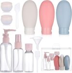 Travel Bottles Kit for Toiletries Organizer Leak Proof Refillable Squeezable Containers Set with Clear Storage Bag for Lotion Shampoo Conditioner Cosmetic Shower Gel Hand Wash (11pcs) - Image 2