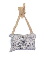 Travel Prayer Mat Cotton with Carry Bag, Safri Janamaz, Pocket Friendly Prayer Mat Blue Colour - Image 2