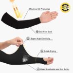 Unisex Full Arm Fingerless Sleeves Gloves for UV, Dust, Summer Arm Sleeves Arm Sleeves, UV Sun Protection Arm Sleeves for Men & Women, Protection Arm Sleeves - Image 2