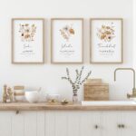VIBBES Islamic Wall Art Set, Sabr Shukr Tawakkul Prints with Wooden Frames, 3-Piece Arabic Calligraphy Decor (Medium - 35cm x 25cm) - Image 2