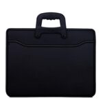 WSLCN File Folders A4 Paper Crafts Large Capacity File Folder Oxford Briefcase Handbag Messenger Bag Notes Document Folder Storage Bag Black BB0456 - Image 2