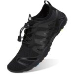WateLves Water Shoes Mens Womens Barefoot Beach Swim Shoes Quick-Dry Aqua Socks Pool Shoes for Surf Yoga Water Aerobics, All Black, 11.5 Women/10.5 Men - Image 2