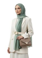 Women Hijab Scarf 180x70cm Chiffon Georgette Lightweight Soft Fabric Easy to Drape with Burqah Abaya and Modest Dress - Image 2