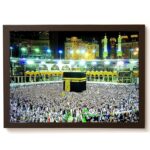 kaba sharif photo frame | Kaaba Photo Frame 9x13 Inch Makkah Madina Islamic Wall Art | Kaaba Sharif HD Print | Masjid al-Haram Framed Art | Hajj Umrah Decor | Ready-to-Hang Kaaba Poster | Muslim Gift - Image 2