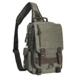 mygreen Canvas Cross Body Messenger Bag Shoulder Sling Backpack Travel Rucksack - Image 2