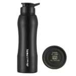 truTRTL Sporty Stainless Steel Water Bottle 1000 ml with Sipper | ISI Certified | Single Wall | Leak Proof Lid | Rust Proof | For School, Office & Gym I Black - Image 2