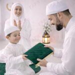 Combo of 2 Janamaz Velvet Prayer Mat | one Kid + one Adult (Pack of 2) | Soft Thick Islamic Prayer Rug Set for Children & Grown Ups | Premium Namaz Mat for Home, Ramdan, Hajj and Umrah (Green) - Image 8