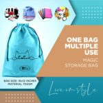 Lify Travel Shoe Bags, Portable Travel Shoe Tote Bags - Packing Organizers for Men and Women- Plain - Pack of 6 Pieces - Image 3