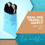 Lify Travel Shoe Bags, Portable Travel Shoe Tote Bags - Packing Organizers for Men and Women- Plain - Pack of 6 Pieces - Image 5