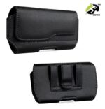 GOTEO Waterproof Leather Mobile Phone Pouch for Men Women with Magnetic Closure, Universal Large Capacity Leather Waist Belt Clip Pouch with Mobile Phone Holster for Travel Business Office Daily Use - Image 5