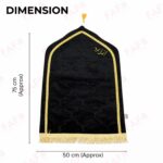 FAF Custom Baby Janamaz Prayer Mat | Customized Kids Islamic Prayer Rug for Boy & Girl (1 to 10) | Soft Thick Namaz Mat, Portable Travel Janemaaz | Mussalla for Home, Mosque, Hajj & Umrah (Black) - Image 3