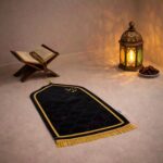 FAF Custom Baby Janamaz Prayer Mat | Customized Kids Islamic Prayer Rug for Boy & Girl (1 to 10) | Soft Thick Namaz Mat, Portable Travel Janemaaz | Mussalla for Home, Mosque, Hajj & Umrah (Black) - Image 6