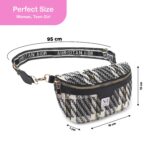 NFI essentials Waist Chest Bag for Women Belt Sling Pouch Crossbody Unisex Crossover Fanny Pack One Side Travel Handy Hiking Zip Bag Multipurpose Canvas Adjustable Thick Strap Shoulder Money Phone Bag - Image 5