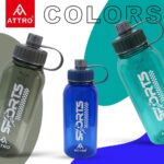 ATTRO Plastic Ranger Gym 1630ml Water Bottle with Grip Handle & ML Marking Mention for Daily Water Intake BPA Free Leak Proof - Grey - Image 5