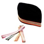 Muslim Hats for Men Black Kufi Hat Mens Muslim African Kufi Hats for Men Prayer Topi Cap Islamic Cap Hat Headwear Ramadan Fixed 59 cm - Image 7