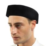 Muslim Hats for Men Black Kufi Hat Mens Muslim African Kufi Hats for Men Prayer Topi Cap Islamic Cap Hat Headwear Ramadan Fixed 59 cm - Image 8