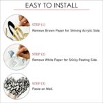 La ilaha illallah Muhammad Rasool Allah Islamic Wall Frame Black Shining Acrylic Wall Art | Islamic Ramadan Wall Decorations | Arabic Calligraphy (12 inch x 11 inch)-Self-Adhesive - Image 4