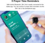 Metal Smart Ring,Smart tasbih ring,Muslim Prayer,Prayer timing reminder,OLED display, Counter, Smart Ring,IPX7 Waterproof,Comes with a charging case for extended battery life (Rose Gold, 20mm) - Image 3