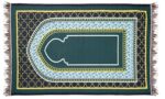 AAZEEM Velvet Jainamaz/Prayer mat for Sitting Floor Mat for Living Room Home Multipurpose Meditation mat, Islamic Muslim Jainamaz Mats Kalin for Drawing Room Hall & Puja Room(26 X 44 Inches) - Image 5