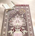 Cotton Musallah Janamaz Mat 4 x 2 Feet - Islamic Prayer Mat for Muslims - Soft Meditation/Asan/Multipurpose Rug Travel Namaz Mat for Men & Women, 27 x 44 Inches, (Design 8) - Image 4