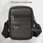 Pramadda Pure Luxury Gloss Leather Small Sling Bag for Men | Chest Slinger bag | Crossbody Bag| Side Bag Men | Mini Leather Slings | Corporate Gift Item | Passport Sling. - Image 5