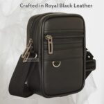 Pramadda Pure Luxury Gloss Leather Small Sling Bag for Men | Chest Slinger bag | Crossbody Bag| Side Bag Men | Mini Leather Slings | Corporate Gift Item | Passport Sling. - Image 10