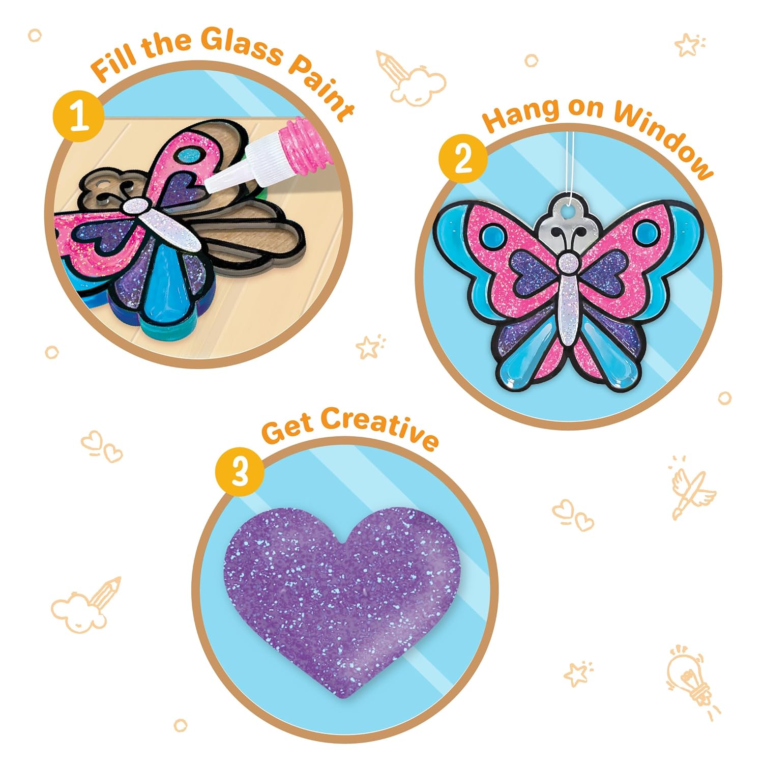 Imagimake DIY Window Art Unicorn | Glass Painting Kit | Art & Craft Kit for Girls | Perfect Birthday Return Gifts for Kids Ages 5,6,7,8,9,10, Multicolour - Image 4