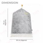 FAF Custom Baby Janamaz Prayer Mat | Customized Kids Islamic Prayer Rug for Boy & Girl (1 to 10) | Soft Thick Namaz Mat, Portable Travel Janemaaz | Mussalla for Home, Mosque, Hajj & Umrah (Grey) - Image 3