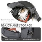 GUSTAVE® Waist Bag for Man, Compact and Fashionable Waterproof Crossbody Sling Bag with Versatile Carrying Options, Adjustable Nylon Belt for Urban and Outdoor Use, Casual or Office Commutes, 22x14cm - Image 4